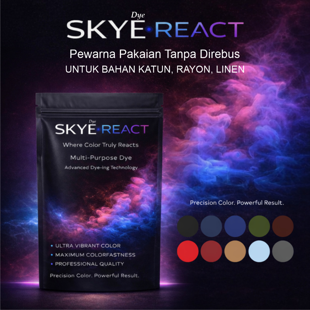 Jual SKYE DYE - REACT PRO - Pewarna Pakaian Premium Tanpa Di Rebus Anti ...