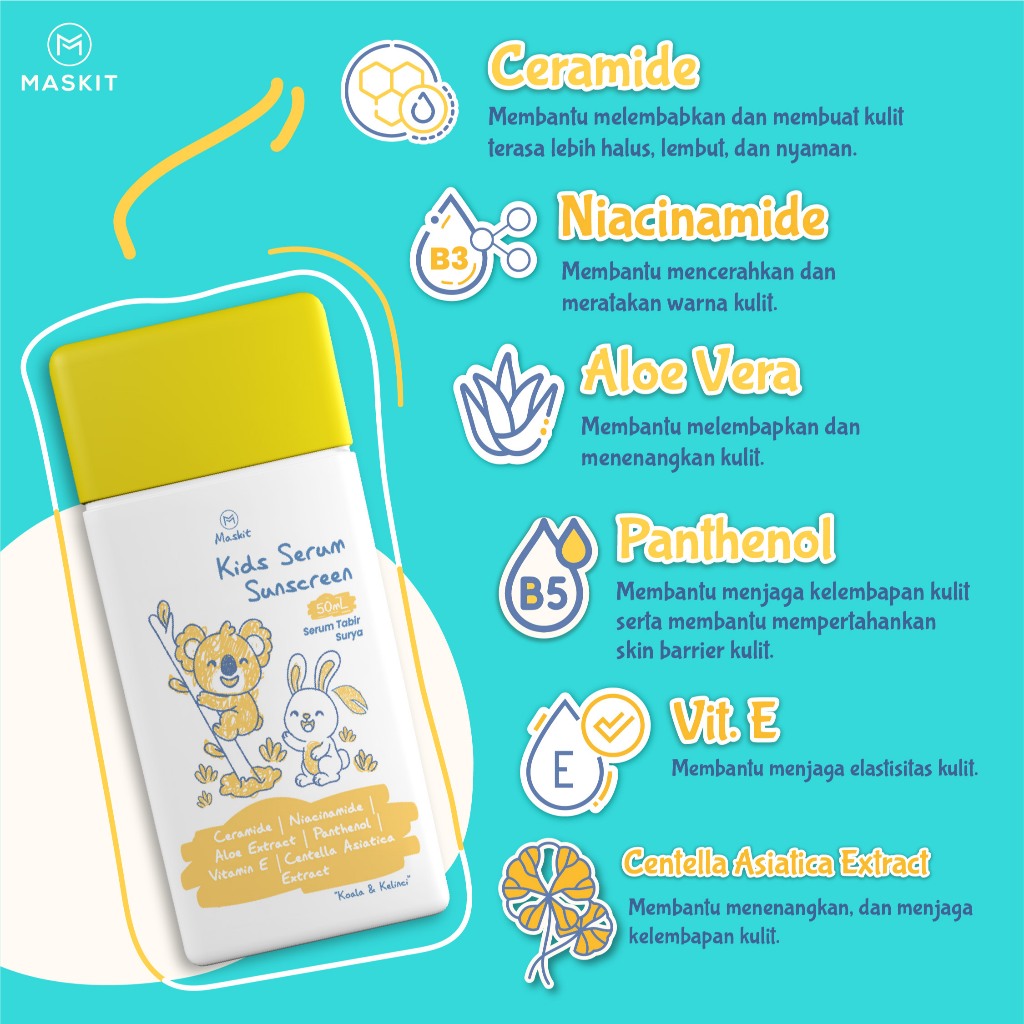 Jual Maskit Kids Serum Sunscreen with Niacinamide, Brightening ...