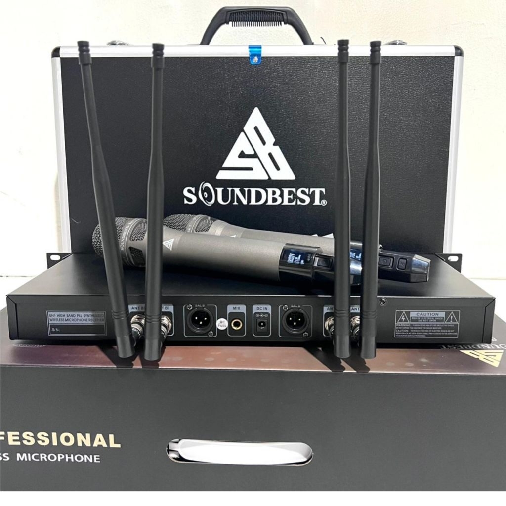 Jual Mic Wireless Soundbest Special 1 Original Plus Hardcase 2Mic ...