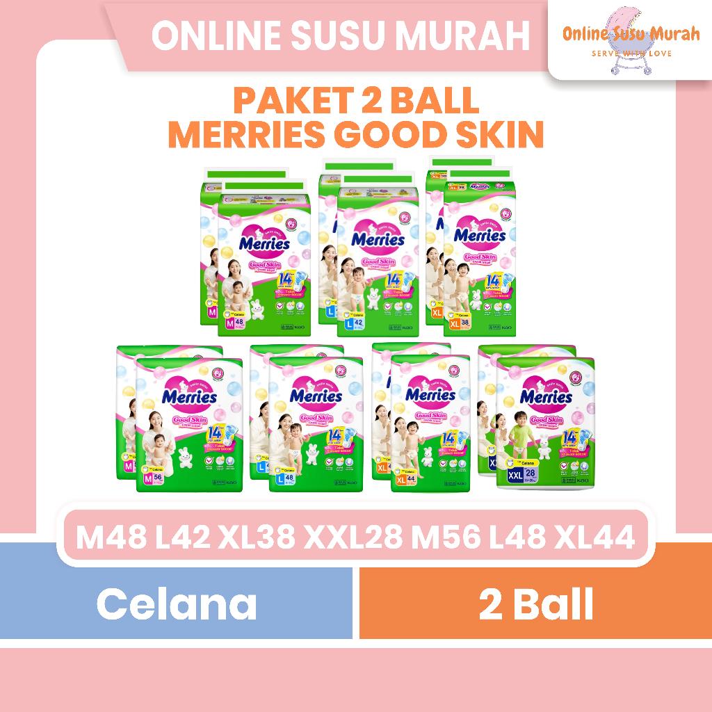 Jual MERRIES PANTS GOOD SKIN PAKET 2 BALL M 48 L 42 XL 38 XXL 28 M 56 L ...