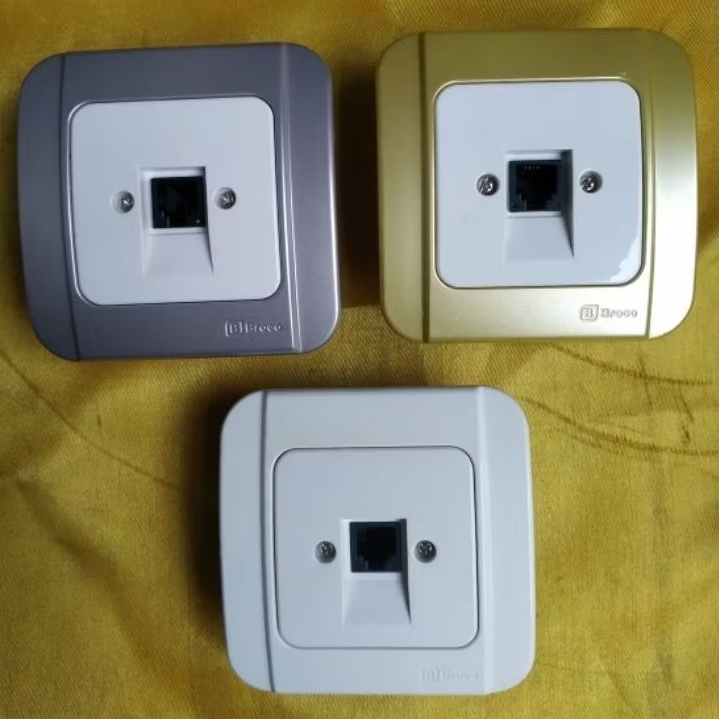 Jual Broco Galleo G171 Stop kontak Telephone Socket RJ11 Warna White ...
