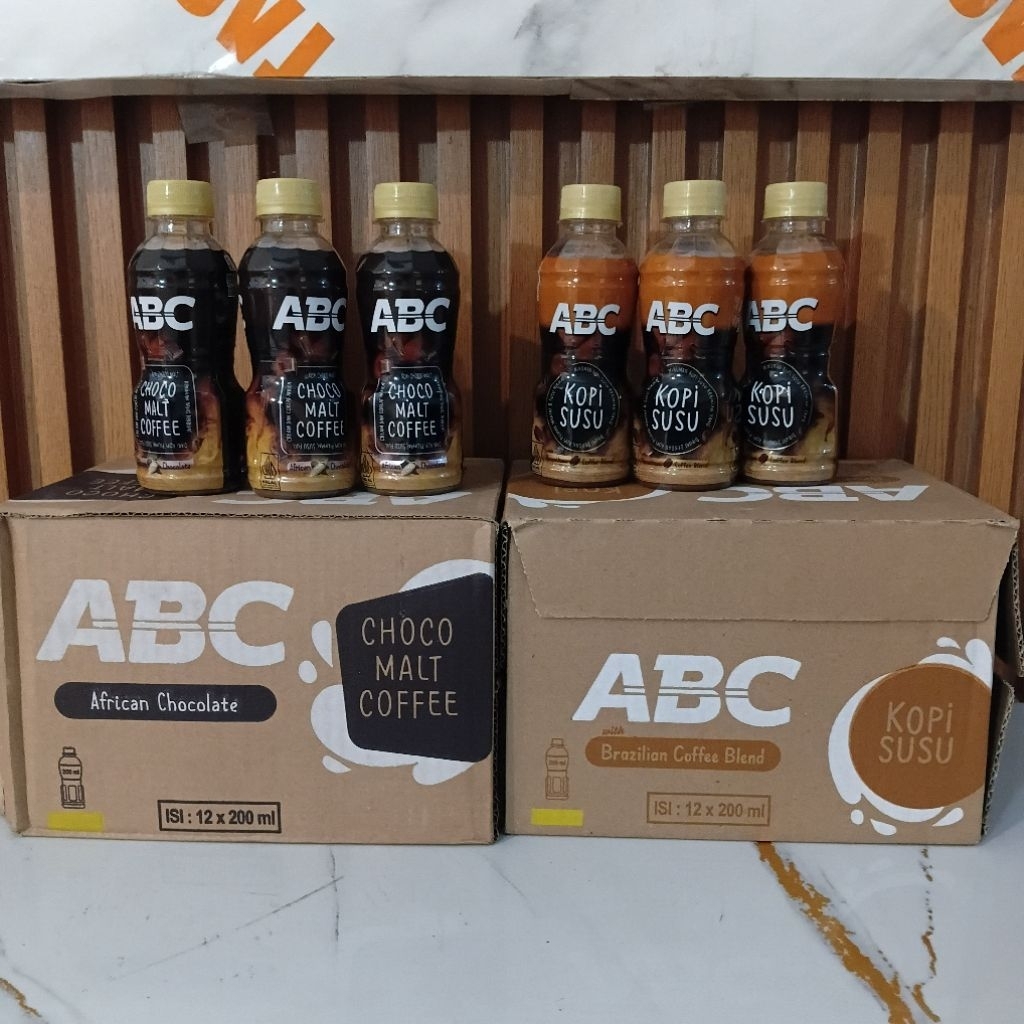 Jual abc kopi susu dalam kemasan botol isi 200 x12 pcs dengan rasa ...