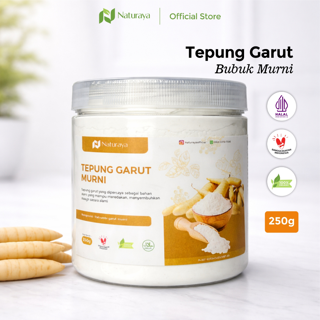 Naturaya Tepung Pati Garut Untuk Asam Lambung Maag Gerd Alami 250g