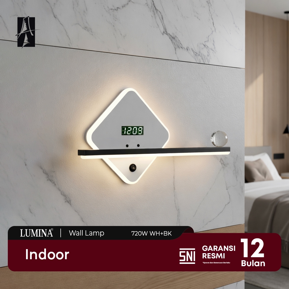 Jual Lumina - Lampu Dinding LED Modern Multifungsi Jam Digital Wall ...