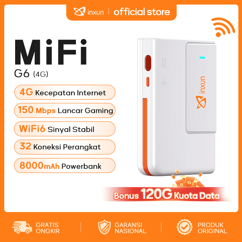 Inxun modem wifi 4g all operator mifi XinXun Wifi6 modem portablekartu telkomsel javamifi 4GHigh Speed TPLink Telkomsel Orbit Tanpa Batasan Penggunaan