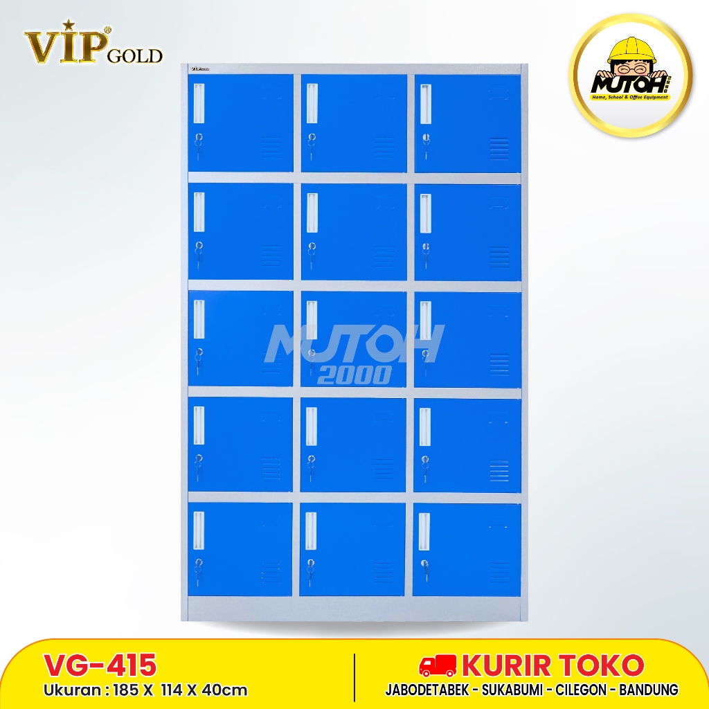Jual LOCKER LOKER BESI 15 PINTU BIG SIZE MASUK HELM VIP GOLD VG-415 ...