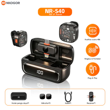 SRX S30 2 In 1 Mic Clip On Wireless Microphone Lavalier Mikrofon Clip Nirkabel Profesional Plug