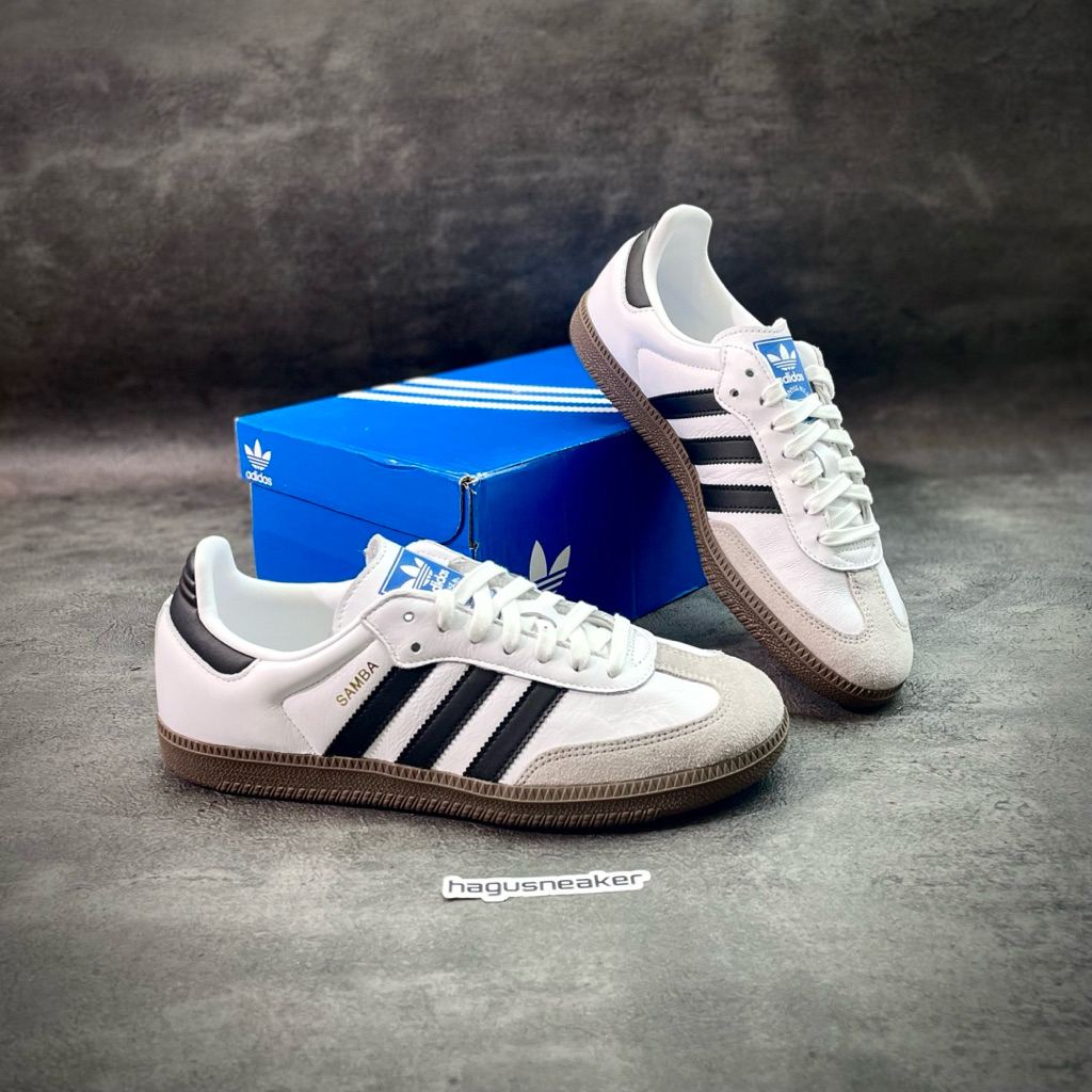 Jual ADIDAS SAMBA OG [WHITE/BLACK] #B75806 HAGUSNEAKER GARANSI 100%  ORIGINAL | Shopee Indonesia