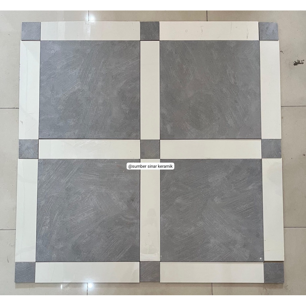 Keramik Lantai Carpot 50x50 Kombinasi Cream