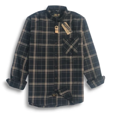 Kemeja Flanel Premium Pria Lengan Panjang Lembut Tebal Tidak Berbulu Motif Casual Brill