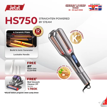 Jetzt HS750 Ultimate Hair Straightener Catokan Rambut Pintar