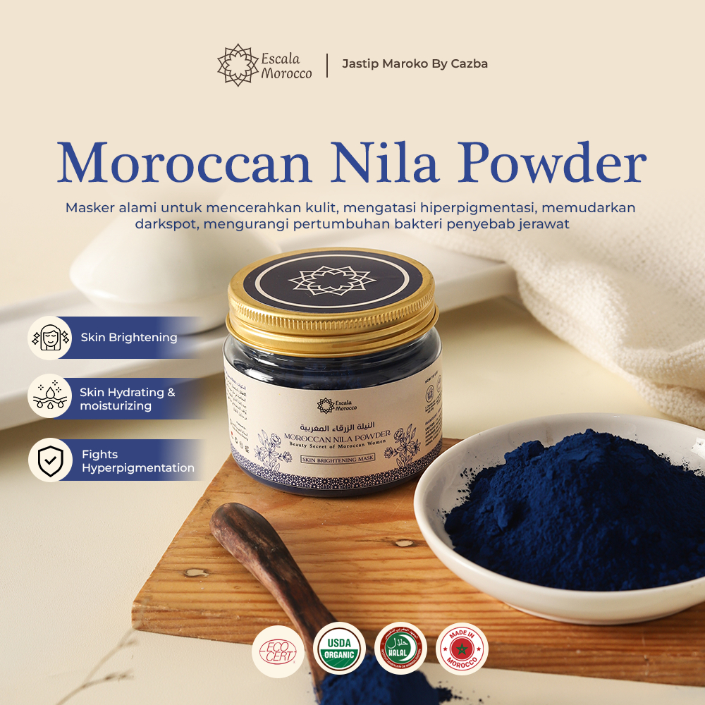 Jual (PO) NILA POWDER MAROKO PREMIUM | Maroko Blue Nila Powder | Masker ...