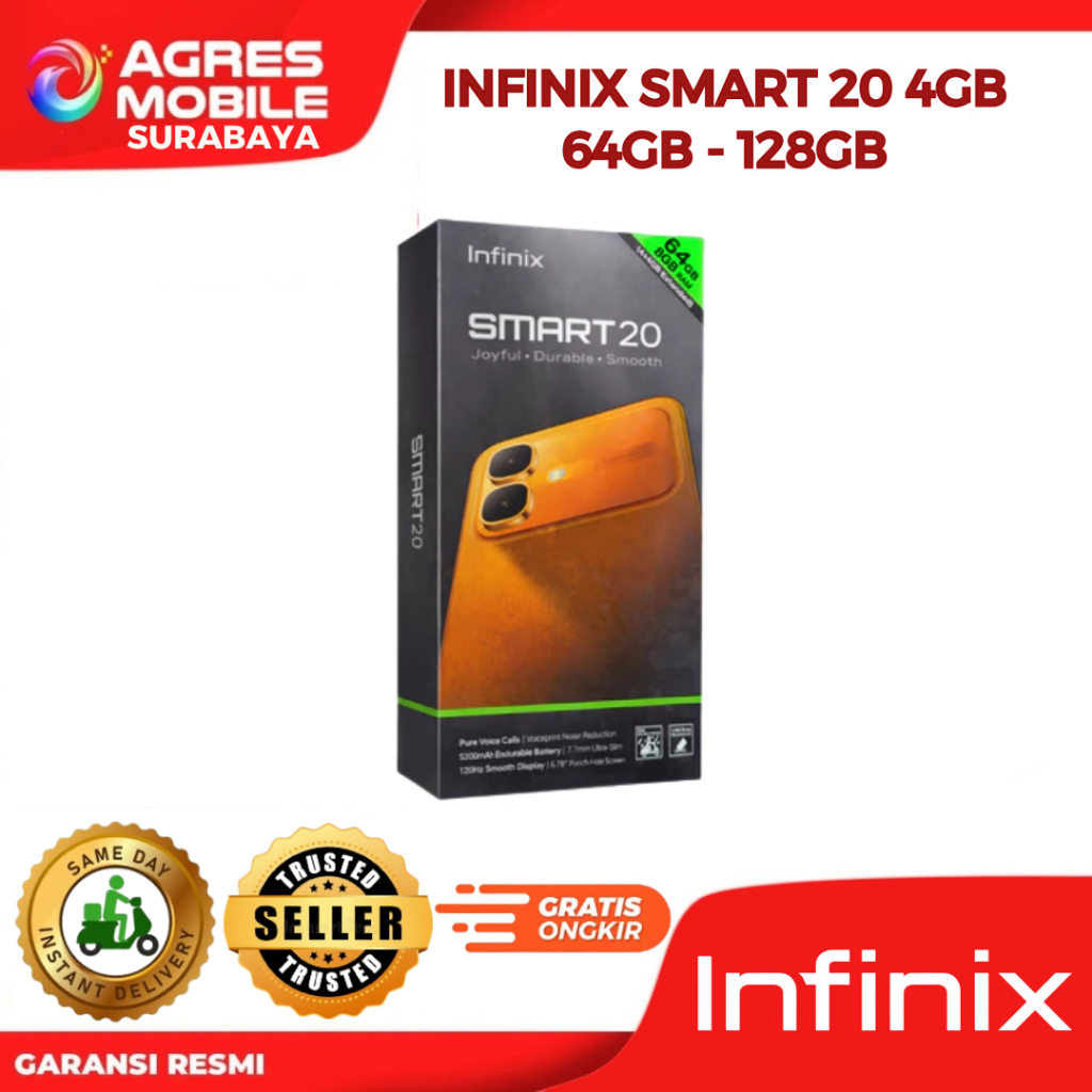 INFINIX SMART 20 4GB - 64GB/128GB - GARANSI RESMI BNIB