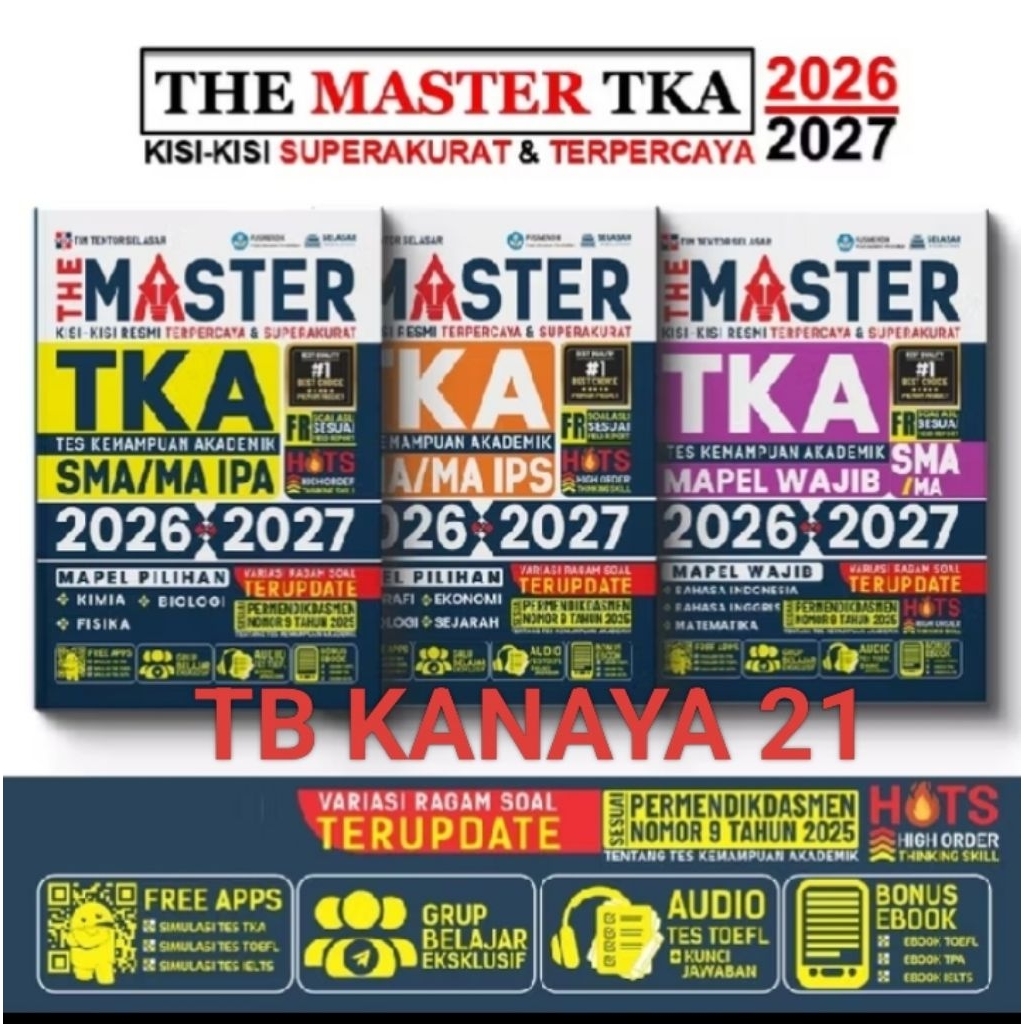 Jual BUKU [ SMA ] Buku The Master TKA SMA/MA IPA IPS & MAPEL WAJIB 2026 ...