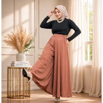 Celana Kulot Panjang Payung Lebar Wanita Muslimah Cringkel Airflow