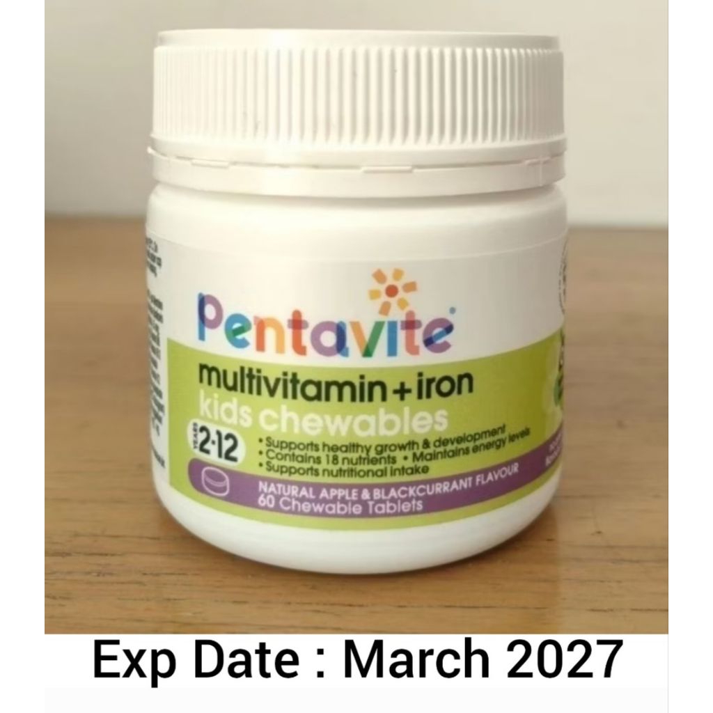 Jual Pentavite - Multivitamin + iron kids chewables - 60 tablets ...