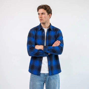 Woodsman Kemeja Flanel Royal Blue Highland