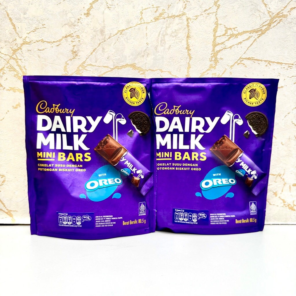 Jual Cadbury Dairy Milk Mini Bars Oreo Chocolate Sharepack Coklat Susu ...
