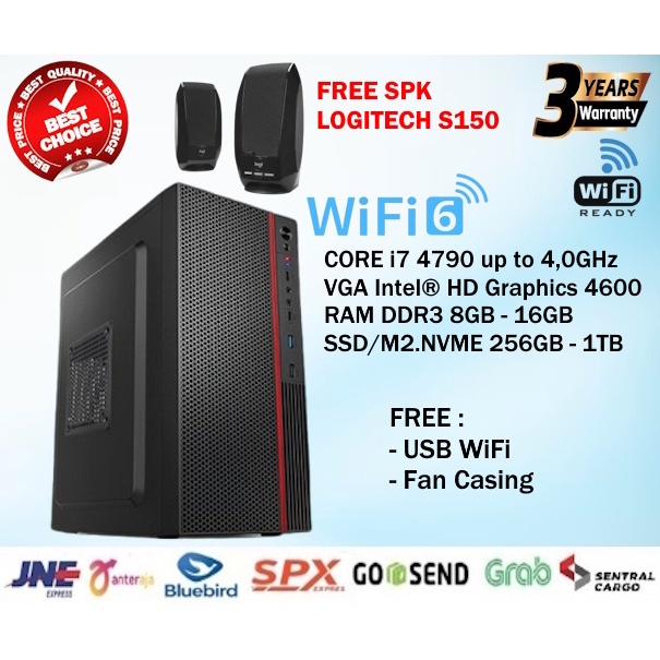 Jual FULLSET PC Komputer INTEL CORE i7-4790 4,0GHz|RAM 16GB|SSD NVME ...
