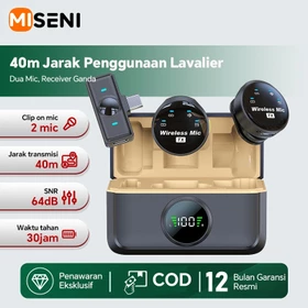 MISENI Q8 Mic Kecil Jepit Clip On Mic Hp Magnet Wireless Untuk Android Iphone Portable Lavalier