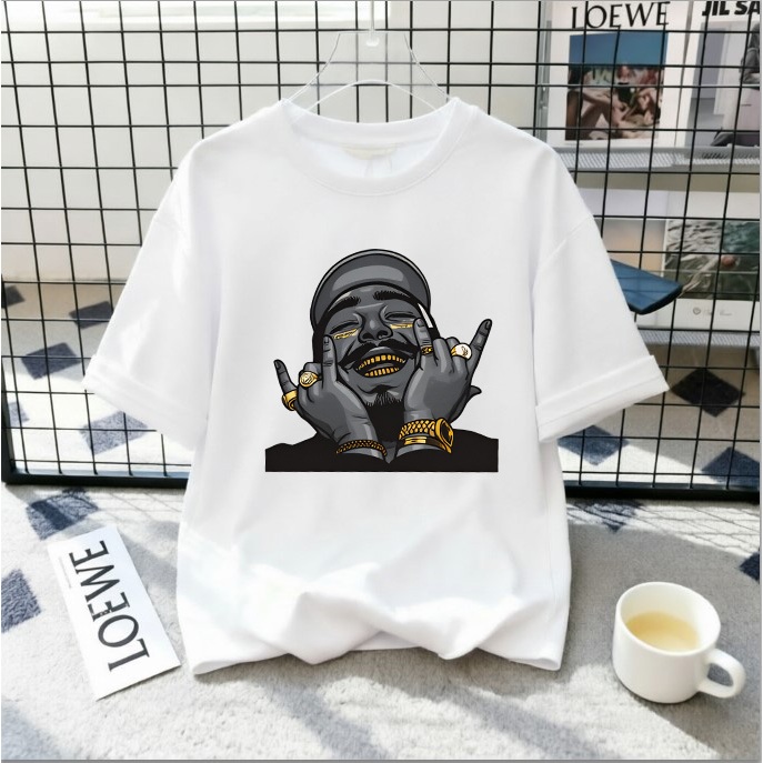 Jual [COD]Kaos oblong bergambar rapper jalanan Eropa dan Amerika Post ...