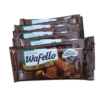 Jual Roma Wafer Wafello Renceng isi 10 Wafer Renyah Coklat Karamel ...