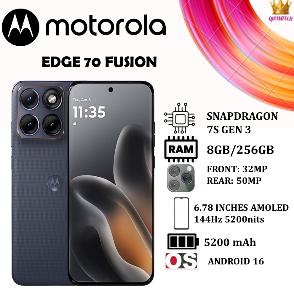 MOTOROLA EDGE 70 FUSION 5G [8GB/256GB] Snapdragon 7s Gen 3 [Garansi Resmi] [BNIB]