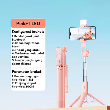 TRBEST Portable Tongsis Tripod 3 In 1 Bluetooth Remote Control Flexible 170CM Tongsis Selfie