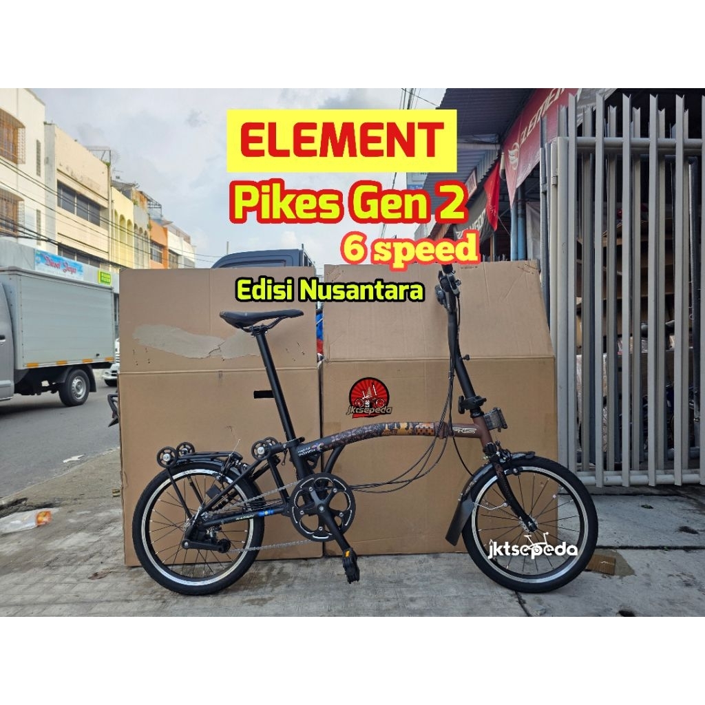 Jual Sepeda Lipat Element Pikes Gen 2 Editi Nusantara | Shopee Indonesia