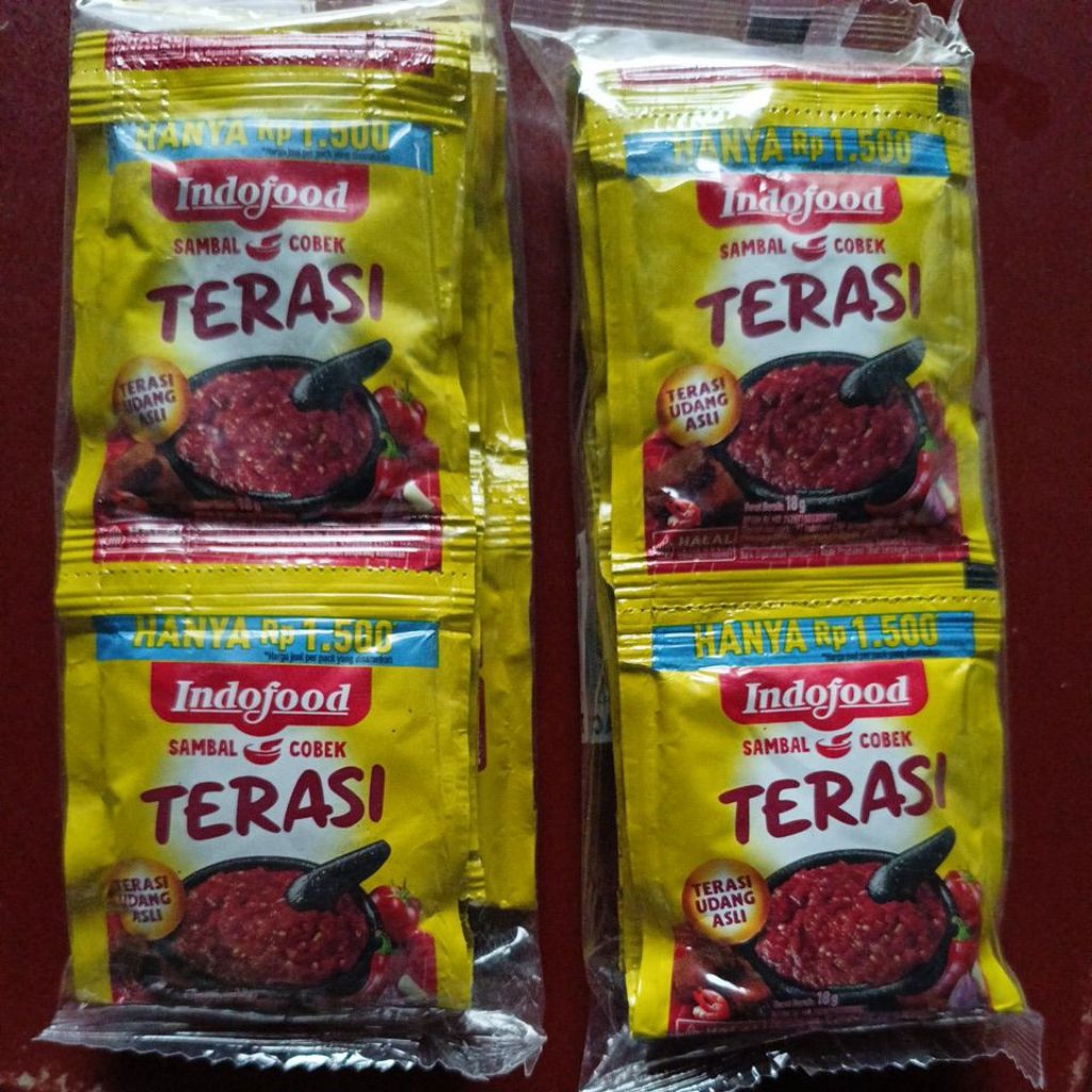 Jual SAMBAL TERASI Indofood isi 10 sachet | Shopee Indonesia