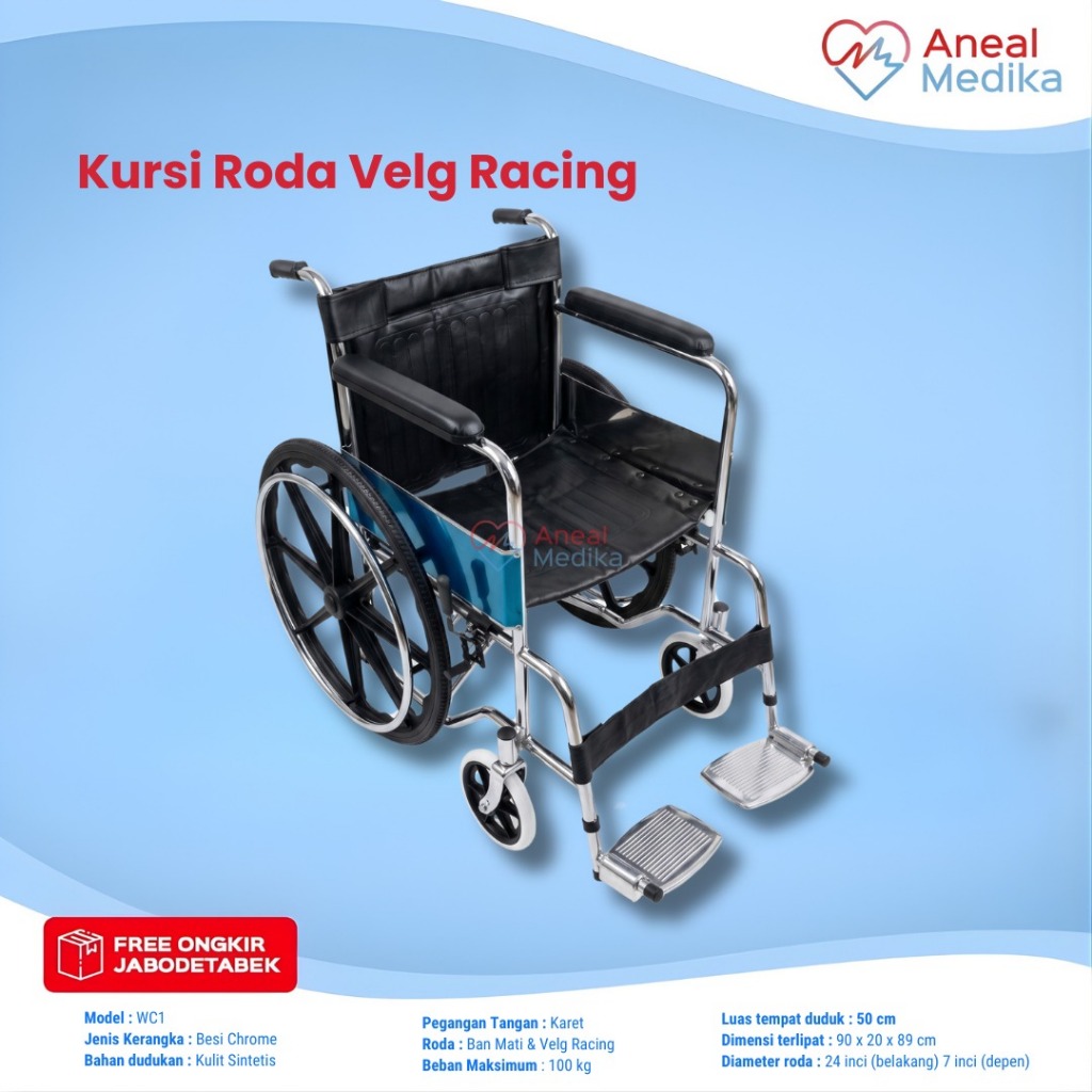 Jual Kursi Roda Standard Sella - Velg Jari - Sellaco - Besi Chrome ...