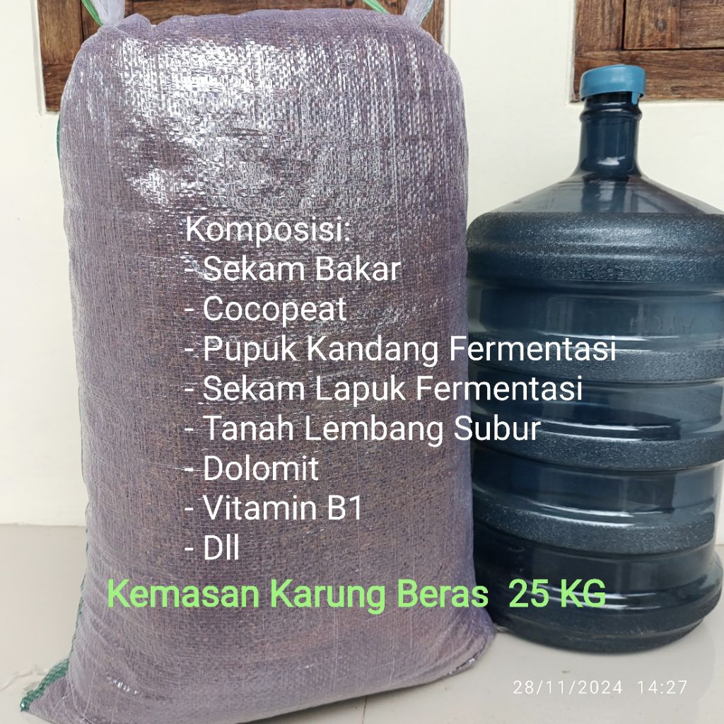 Media Tanam Super Organik Kemasan Karung 25 Kg Siap Pakai