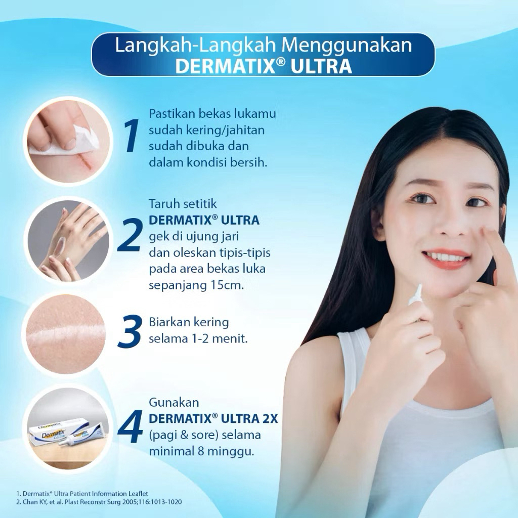 Dermatix Ultra 15gr Cream Penghilang Bekas Luka, Jerawat - foto 2
