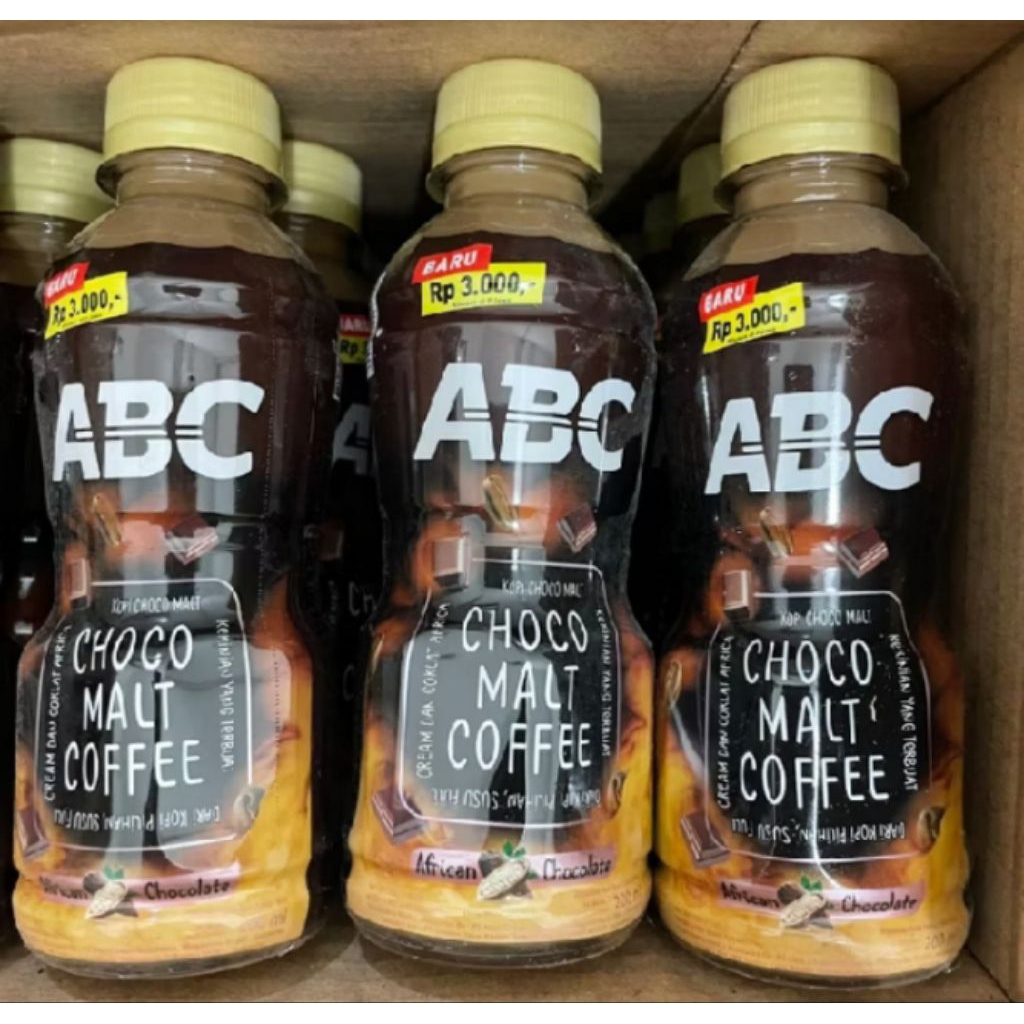 Jual ABC Kopi Instan Botol 200ml Rasa Choco Malt Dan kopi Susu 1Dus isi ...