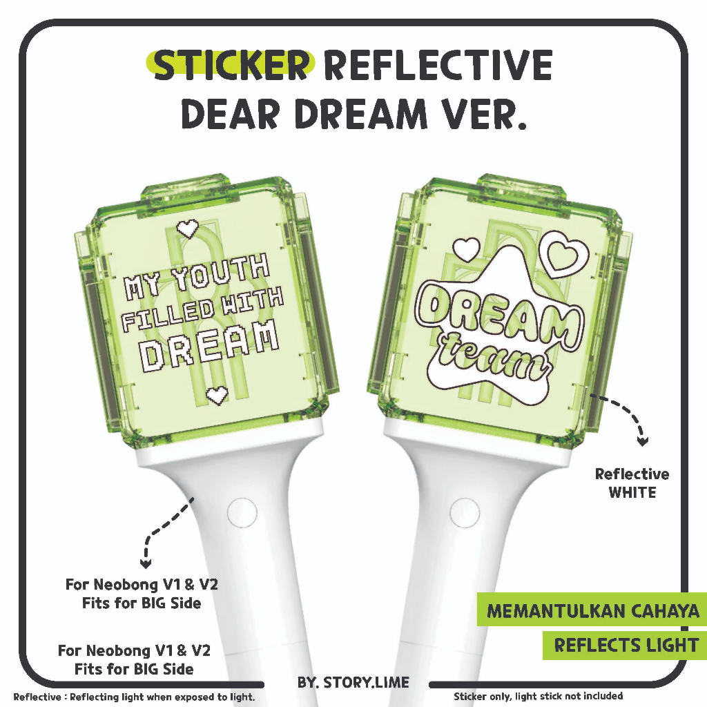 Jual Sticker Deco Reflective NCT DREAM DEAR DREAM Kpop Decal for ...