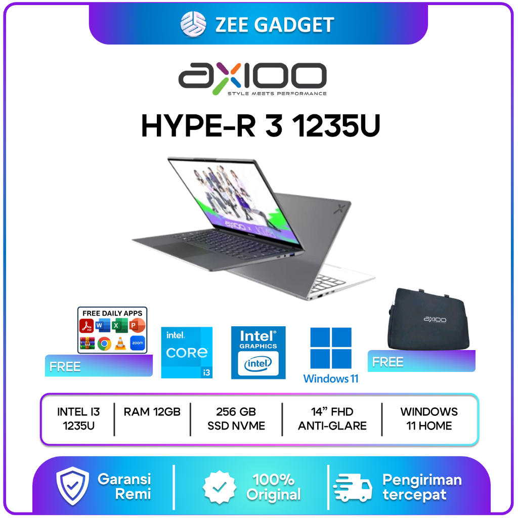 Jual Laptop AXIOO Hype-R 3 Core i3 1215U 12GB 256GB 14.0FHD W11 ...