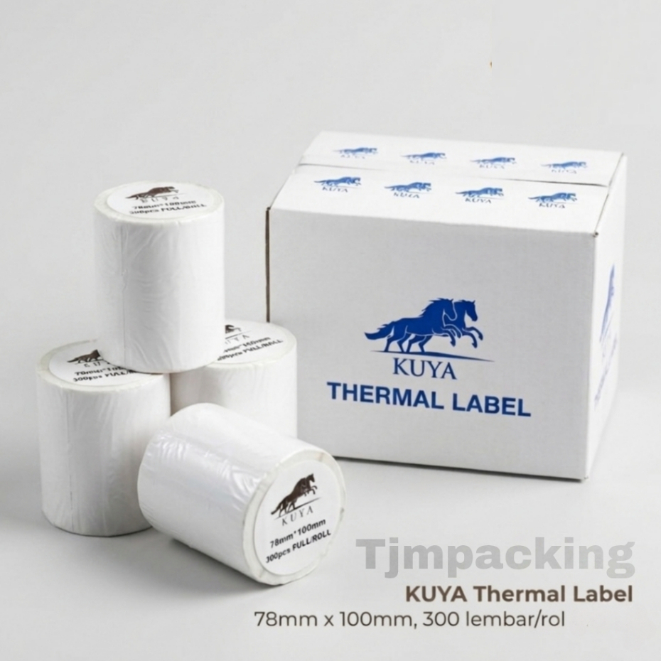 Jual Label Sticker Thermal 78x100mm 300 Lembar KUYA ORIGINAL | Shopee ...