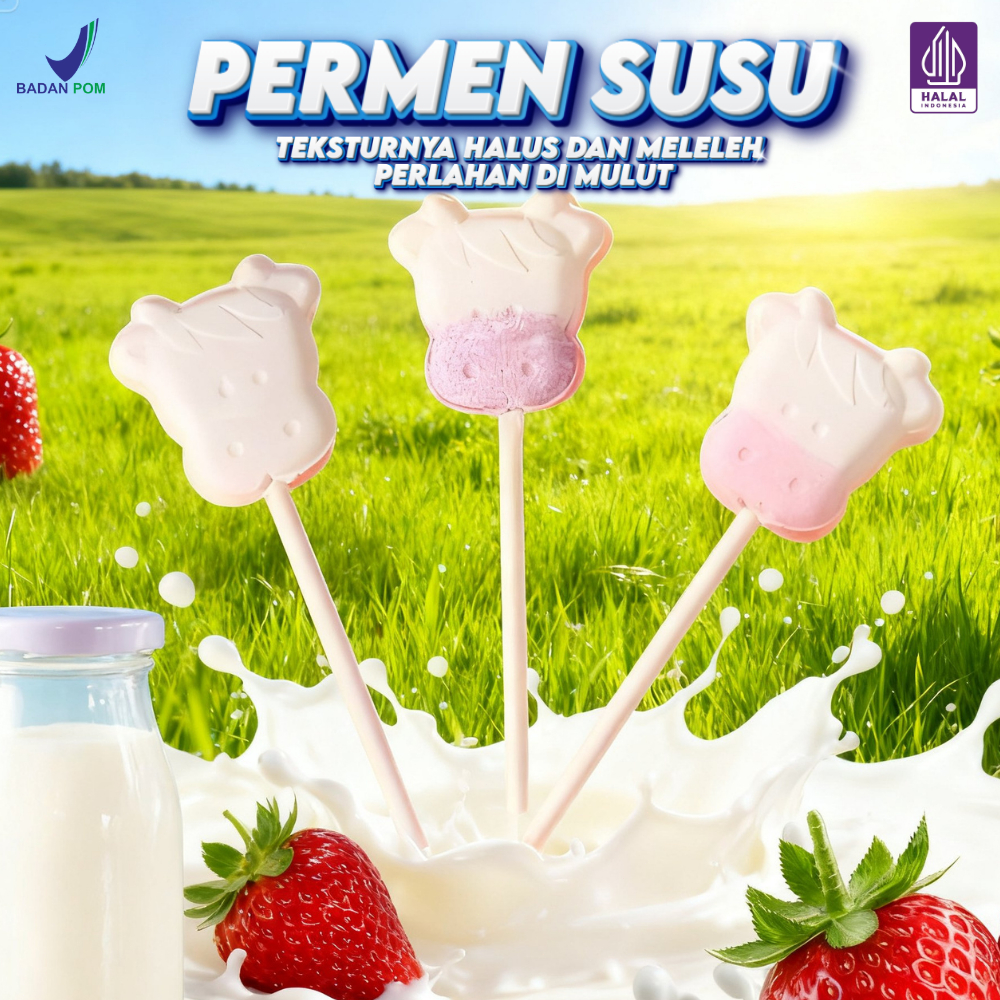 Jual Permen Lolipop Rasa Susu Segar Dengan 3 Pilihan Lezat Susu ...