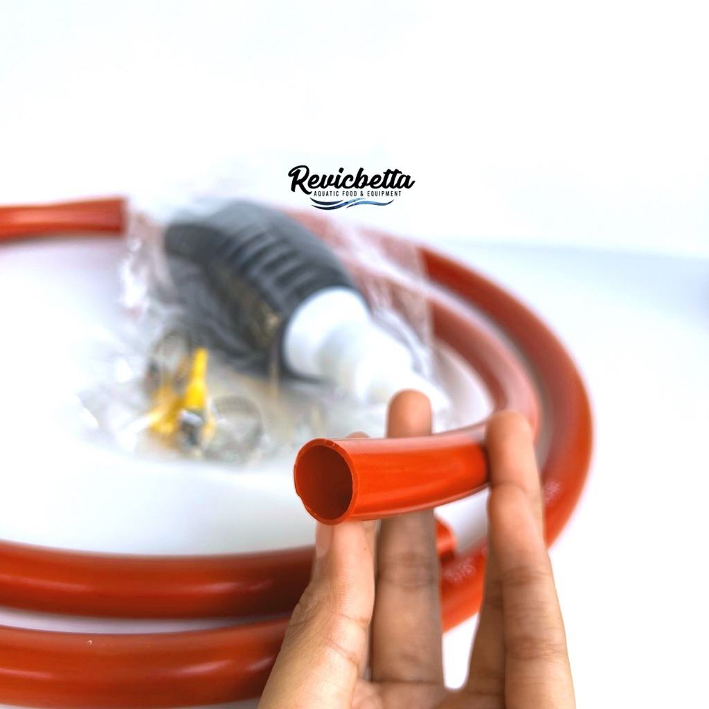 Jual Pompa Manual Pompa bensin Sifon Aquarium Cleaner Pump Selang Merah ...