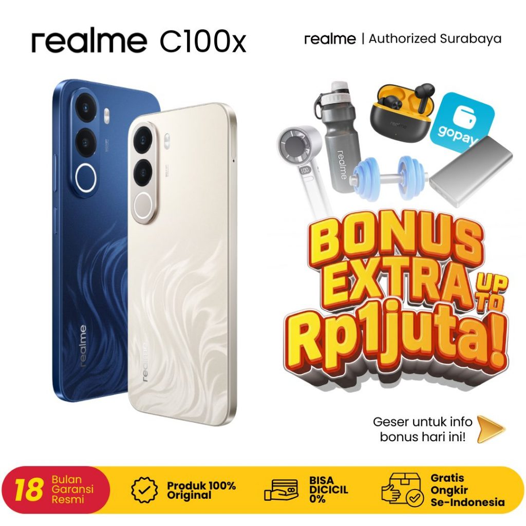 realme C100x 6GB+12GB*|128GB (8000mAh Titan Battery + 45W Fast Charge