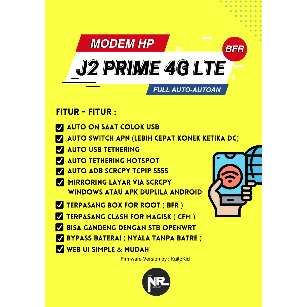 MODEM HP J2 PRIME OPEN WRT FULL AUTO-AUTO BFR & CFM