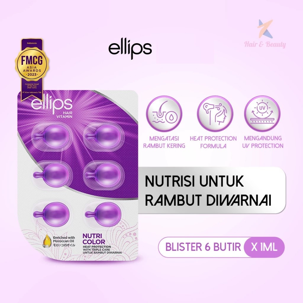 Jual LIVI - Ellips Hair Vitamin Rambut Nutri Color | Shopee Indonesia