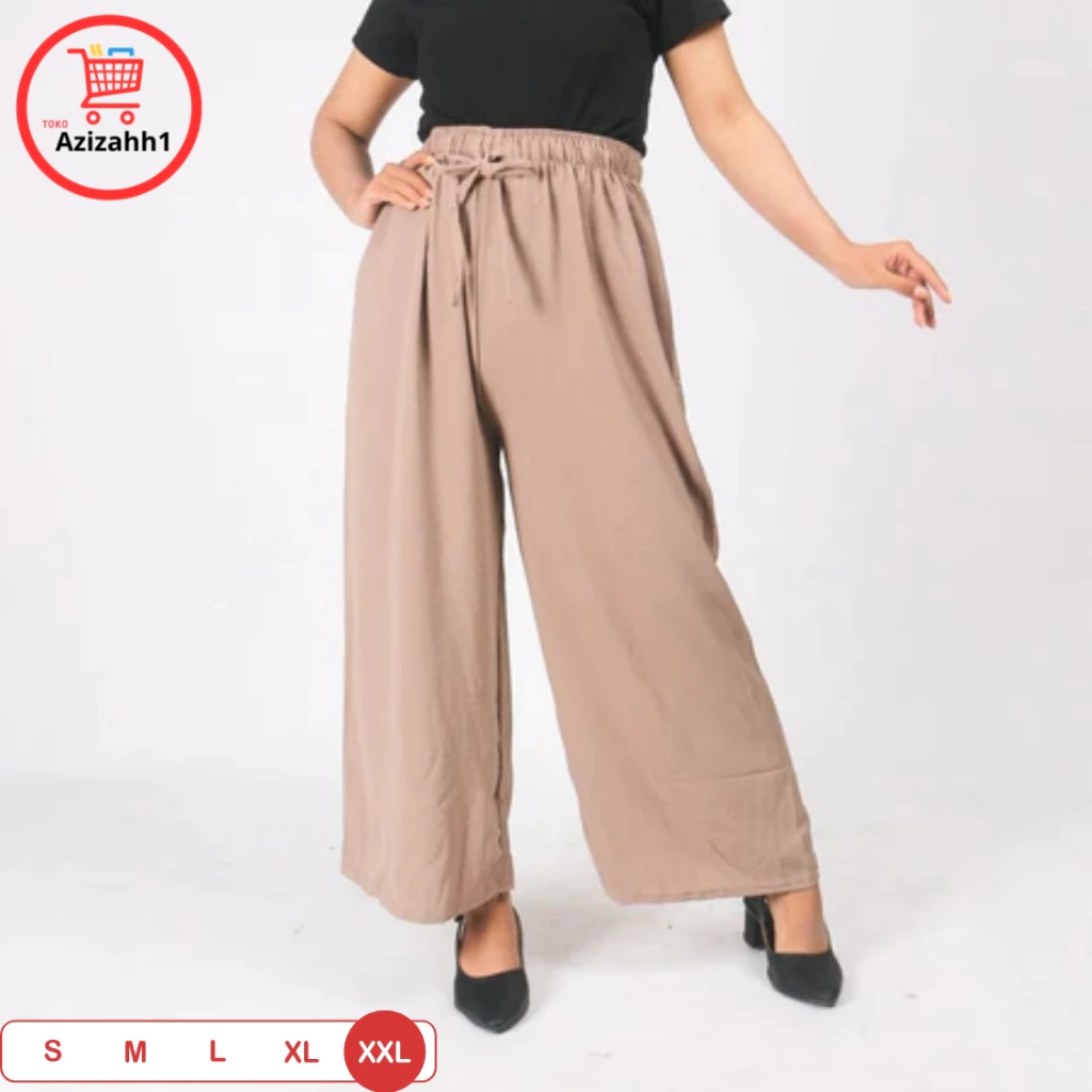 Celana Kulot Crinkle Airflow Highwaist Loose Pants Premium