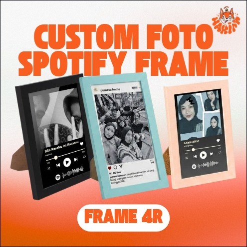 Jual [1 HARI JADI] Figura Custom Foto Lagu Spotify Frame 4R Free Desain ...