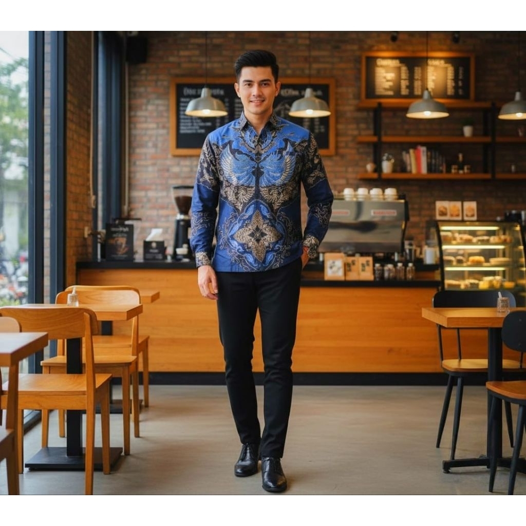 Batik Couple Motif Batman Biru Cint 2