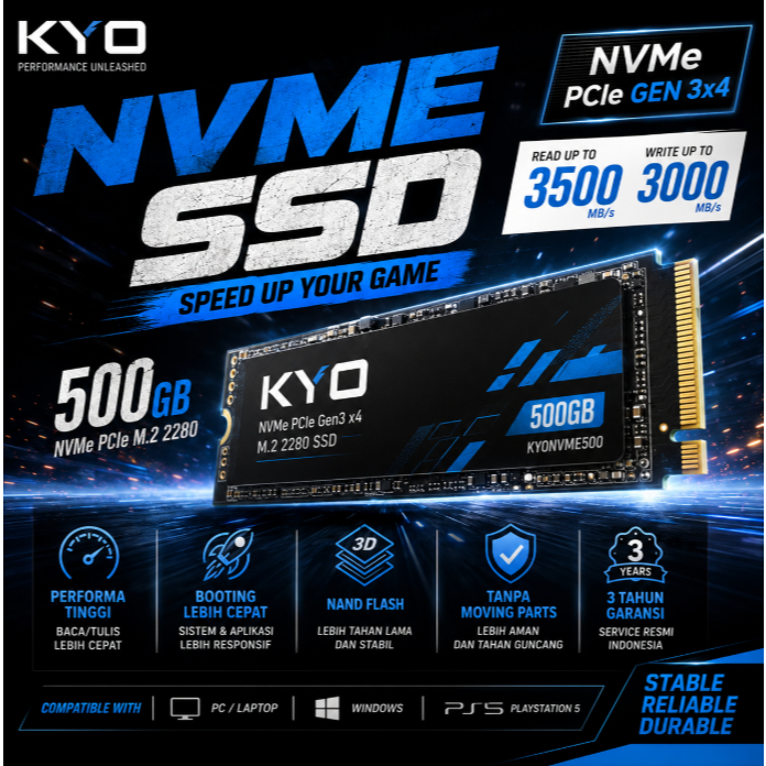 Jual KYO SSD M.2 Nvme 500 GB Garansi 3 Tahun | Shopee Indonesia
