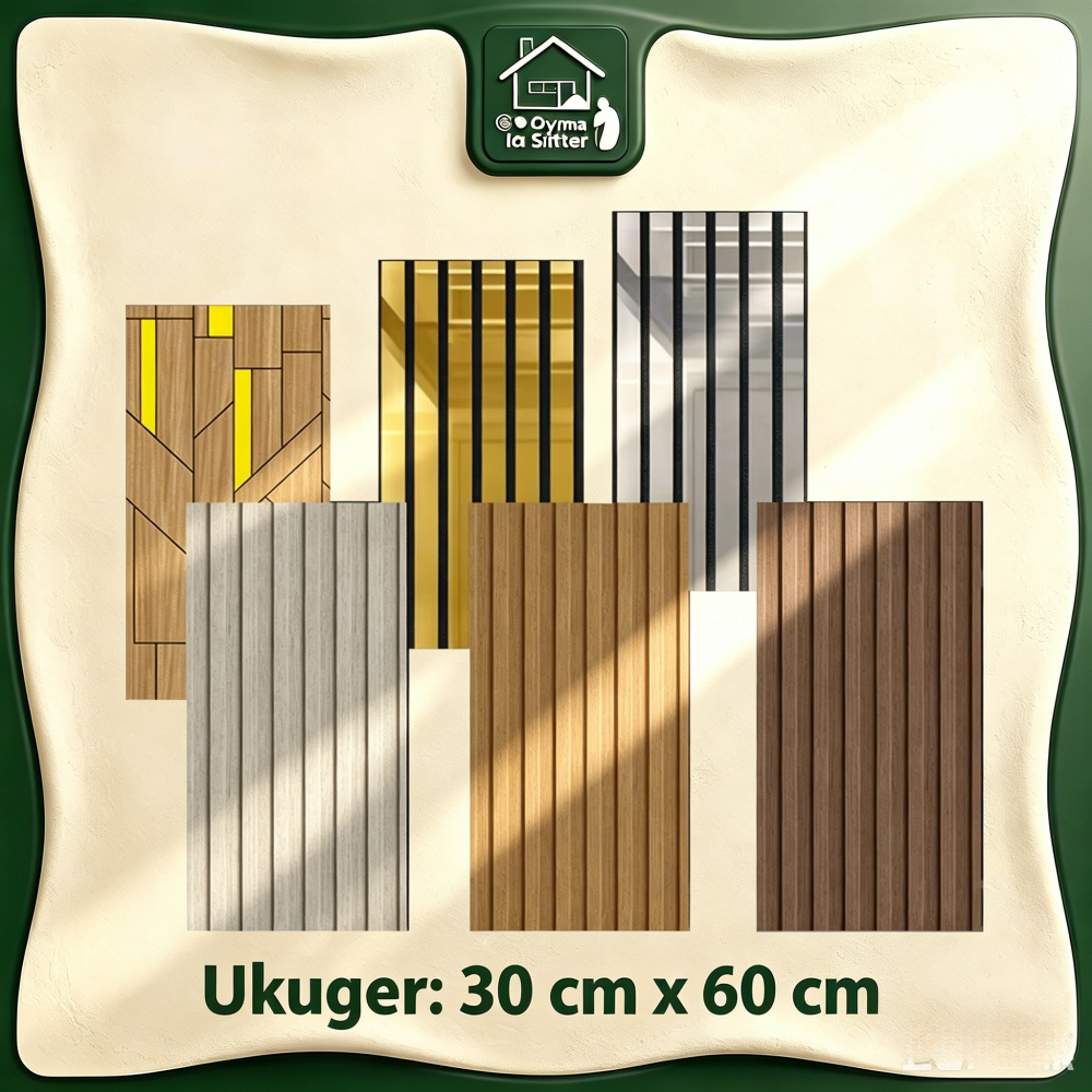 Skirting Dinding Wainscot PVC Vinyl Premium Tebal Motif Kayu Dekor Bawah Dinding Ruang Tamu Ready Stock Tahan Air Anti Lembab Mudah Pasang  [1 Lembar]