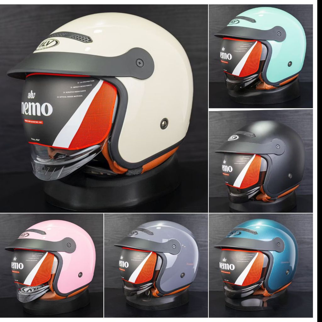 Jual HELM ALV NEMO 100% ORI ALV NEMO HELM RETRO KEREN MURAH SNI ...