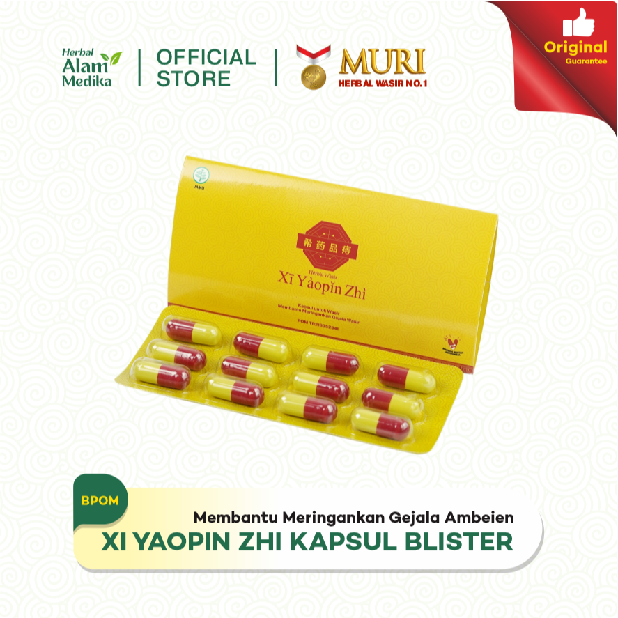 XI YAOPIN ZHI Kapsul Blister Obat Ambeien Herbal Atasi Wasir Dari Dalam Redakan Nyeri Peradangan & Bengkak