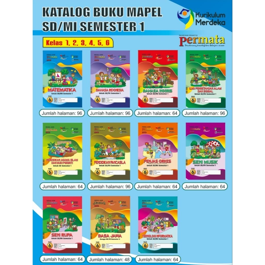 Jual LKS Permata Semester 1 Kelas 1,2,3,4,5,6 Pendidikkan Pancasila ...